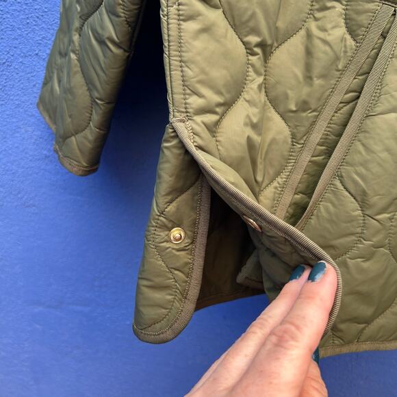 coldwater creek army green quilted jacket - Picture 4 of 7